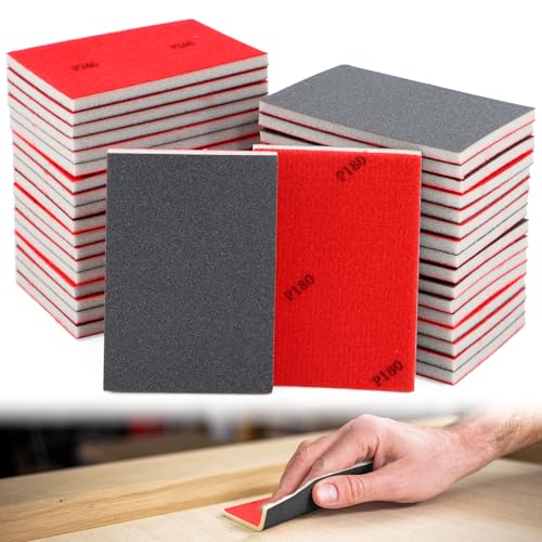 KASURE 36 Stück Schleifschwämme Set,180-3000 Flexibler Schleifschwamm HOL,Nass und Trocken Schleifschwämmefür Metall,Holz, Farbe,Schleifschwämme,Spachtelmasse,Autokarosseriereparatur,Möbel von KASURE
