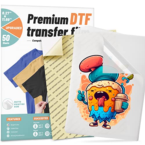 DTF Transferfolie, 50 Blatt, 21,6 x 27,9 cm, Sublimationspapier, Kopier- und Druckpapier von KASYU