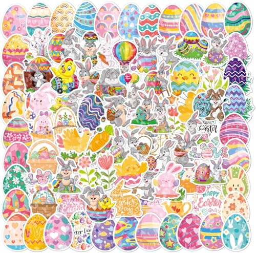Aufkleber Ostern, 100 pcs Kinder Osteraufkleber, Ostern Aufkleber Deko, Ostereier Sticker, Osterdeko Aufkleber, Easter Stickers, Ostern Sticker Kinder, Oster Sticker, Ostereier Deko von KATELUO