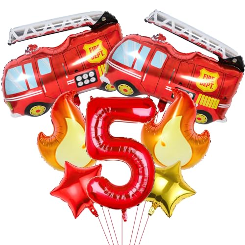Feuerwehr Luftballons 5 Jahre, 7 PCS Feuerwehrauto Ballon, Folienballons Feuerwehr, Feuerwehr Deko Kindergeburtstag, Feuerwehr Deko 5. Geburtstag Junge, Feuerwehr Geburtstag Deko Feuerwehr Luftballons 5 Jahre, 7 PCS Feuerwehrauto Ballon, Folienballons Feuerwehr, Feuerwehr Deko Kindergeburtstag, Feuerwehr Deko 5. Geburtstag Junge, Feuerwehr Geburtstag Deko von KATELUO