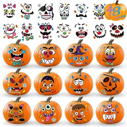 Halloween Kürbis Aufkleber, 12pcs Halloween Aufkleber, Halloween Kürbis Sticker, Halloween Kürbis Deko Sticker, Halloween Kürbis Bastelset für Kinder Halloween Party Dekorationen Halloween Kürbis Aufkleber, 12pcs Halloween Aufkleber, Halloween Kürbis Sticker, Halloween Kürbis Deko Sticker, Halloween Kürbis Bastelset für Kinder Halloween Party Dekorationen von KATELUO