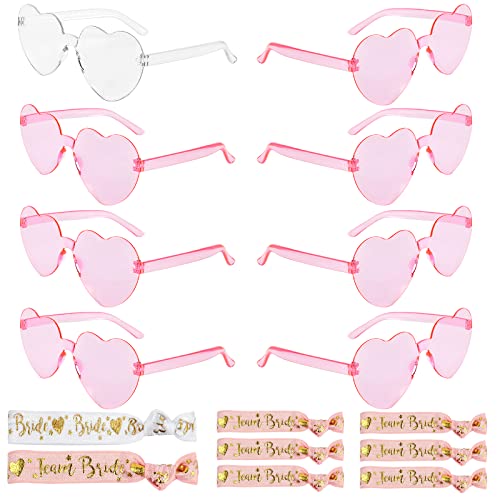 KATELUO Jga Brille Team Braut Armbänder, JGA Armbänder Set, Party Sonnenbrille Team, Jga Armbänder Frauen, Team Bride Armbänder, 1 Bride + 7 Team Bride, für Braut Hochzeit,Frauen Dekoration (Rosa) KATELUO Jga Brille Team Braut Armbänder, JGA Armbänder Set, Party Sonnenbrille Team, Jga Armbänder Frauen, Team Bride Armbänder, 1 Bride + 7 Team Bride, für Braut Hochzeit,Frauen Dekoration (Rosa) von KATELUO