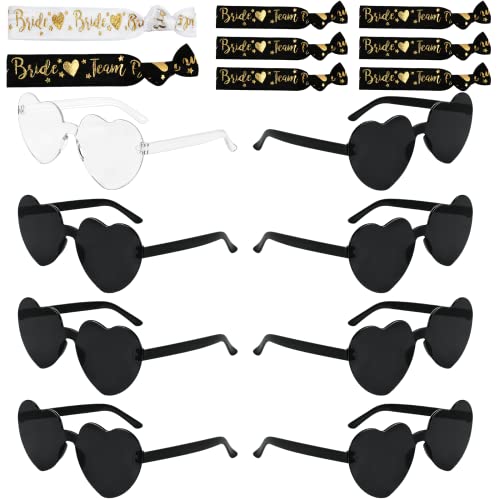 KATELUO Jga Brille Team Braut Armbänder, JGA Armbänder Set, Party Sonnenbrille Team, Jga Armbänder Frauen, Team Bride Armbänder, 1 Bride + 7 Team Bride, für Braut Hochzeit,Frauen Dekoration (Schwarz) KATELUO Jga Brille Team Braut Armbänder, JGA Armbänder Set, Party Sonnenbrille Team, Jga Armbänder Frauen, Team Bride Armbänder, 1 Bride + 7 Team Bride, für Braut Hochzeit,Frauen Dekoration (Schwarz) von KATELUO