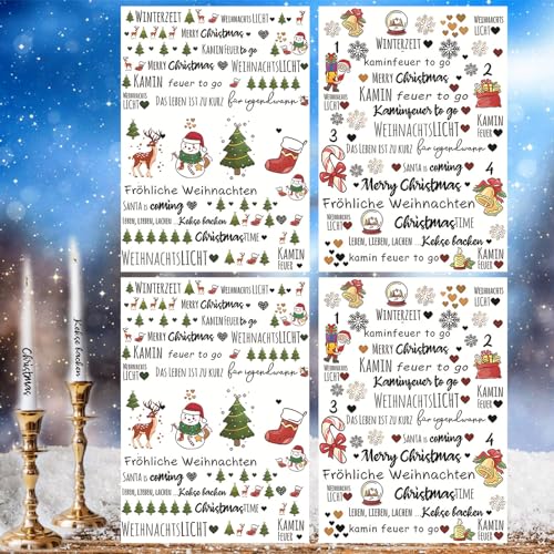 Kerzen Sticker Weihnachten, 4pcs Kerzen Aufkleber Weihnachten, Tattoo Kerzen Weihnachten,Kerzen Folie, Kerzen Aufkleber, Geeignet für DIY-Weihnachtskerzendekoration Kerzen Sticker Weihnachten, 4pcs Kerzen Aufkleber Weihnachten, Tattoo Kerzen Weihnachten,Kerzen Folie, Kerzen Aufkleber, Geeignet für DIY-Weihnachtskerzendekoration von KATELUO