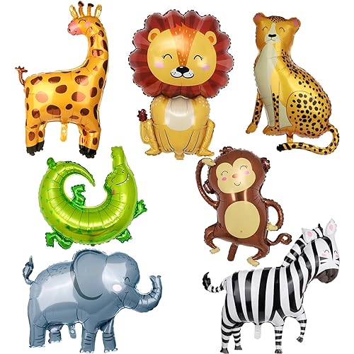 XXL Folienballon Tiere, 7 PCS Helium Ballons Tiere, Geburtstag Tierfolienballon, Tiere Party Deko Ballons, waldtiere geburtstag deko, Luftballons für Kindergeburtstag XXL Folienballon Tiere, 7 PCS Helium Ballons Tiere, Geburtstag Tierfolienballon, Tiere Party Deko Ballons, waldtiere geburtstag deko, Luftballons für Kindergeburtstag von KATELUO