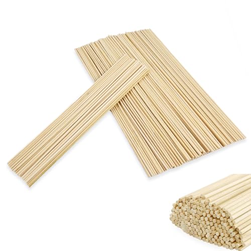 KATIMI 300 Stück Klassische Holzstäbchen 300mm×3mm, Natürliches Bambusstäbe Rund, Unbehandelte Zuckerwatte Stäbe, Holzstäbe für Holzarbeiten Modellbau Dekoration und DIY Handwerk KATIMI 300 Stück Klassische Holzstäbchen 300mm×3mm, Natürliches Bambusstäbe Rund, Unbehandelte Zuckerwatte Stäbe, Holzstäbe für Holzarbeiten Modellbau Dekoration und DIY Handwerk von KATIMI