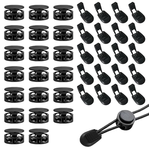 KATIMI 40 Stück Kordelstopper 2 Loch Set, Ø 4 mm Kordel Stopper Metall, Elastische Schnürsenkel Schnellverschluss Stopper, Verstellbare Kordelklemme 2 Loch, Schnurstopper für Seile Jacken KATIMI 40 Stück Kordelstopper 2 Loch Set, Ø 4 mm Kordel Stopper Metall, Elastische Schnürsenkel Schnellverschluss Stopper, Verstellbare Kordelklemme 2 Loch, Schnurstopper für Seile Jacken von KATIMI