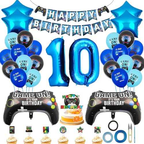 KATIMI Deko 10 Geburtstag Junge Mädchen, Luftballon 10. Geburtstag Junge, Videospiel Luftballons Geburtstagsdeko Jungen, Geburtstagsdeko 10 Jahre Junge für Deko Spielthemen Party KATIMI Deko 10 Geburtstag Junge Mädchen, Luftballon 10. Geburtstag Junge, Videospiel Luftballons Geburtstagsdeko Jungen, Geburtstagsdeko 10 Jahre Junge für Deko Spielthemen Party von KATIMI