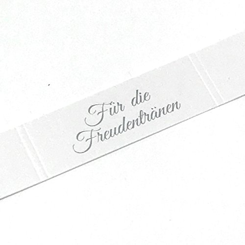 KATINGA Freudentränen Banderolen auf der Hochzeit für Taschentücher (silber geprägt) (100 Stück) von KATINGA