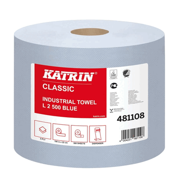 KATRIN Wischtuch Classic Industrial L2 blau 2-lagig 2 x 190 m von KATRIN
