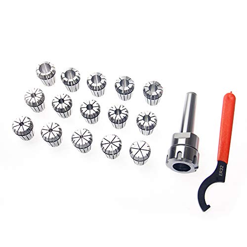 KATSU ER32 MT3 Spannzangen-Set 15 Stück 3-20 mm Präzisionsfräser-Spannzangenfutter-Verlängerungsadapter für CNC-Arbeitshaltung, Graviermaschine und Fräsdrehmaschine 11023034 KATSU ER32 MT3 Spannzangen-Set 15 Stück 3-20 mm Präzisionsfräser-Spannzangenfutter-Verlängerungsadapter für CNC-Arbeitshaltung, Graviermaschine und Fräsdrehmaschine 11023034 von KATSU Tools