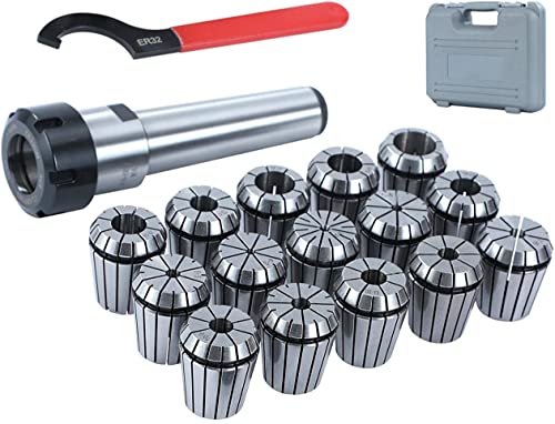 KATSU ER32 MT4 Spannzangen-Set 15 Stück 3-20 mm Präzisionsfräser-Spannzangenfutter-Verlängerungsadapter für CNC-Arbeitshaltung, Graviermaschine und Fräsdrehmaschine 11023044 KATSU ER32 MT4 Spannzangen-Set 15 Stück 3-20 mm Präzisionsfräser-Spannzangenfutter-Verlängerungsadapter für CNC-Arbeitshaltung, Graviermaschine und Fräsdrehmaschine 11023044 von KATSU Tools