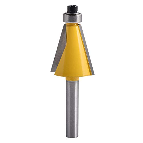 KATUR 15 Grad Fasen- und Kantenfräser, Hartmetall-Fräser mit 1/4 Zoll Schaft, Holzfräser (1/4" Schaft 15 Grad) von KATUR