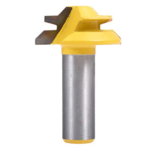 KATUR 45 Grad Lock Gehrungsfräser, Schaft Joint Fräser mit 1/2 Zoll Schaft für Dickholz Fräser und Fenster Bits (1/2" Schaft 1-3/8" Breite) von KATUR