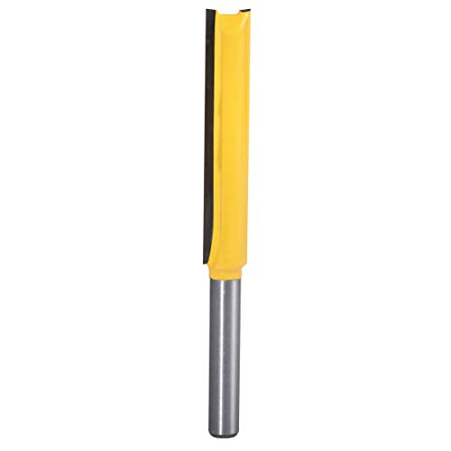 KATUR Doppelflötenfräser, gerade Fräser, Holzfräser mit 1/4 Zoll Schaft und 3/8 Zoll Breite (50mm Länge) von KATUR