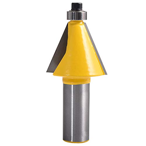 KATUR Fasen- und Kantenfräser 22.55 Grad, Hartmetall-Fasenfräser mit 1/2 Zoll Schaft, Holzfräser (1/2" Schaft 22.5 Grad) von KATUR