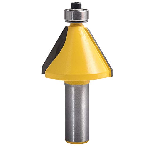 KATUR Fasen- und Kantenfräser 30 Grad, Hartmetall-Fasenfräser mit 1/2 Zoll Schaft, Holzbearbeitungsfräser (1/2" Schaft 30 Grad) von KATUR