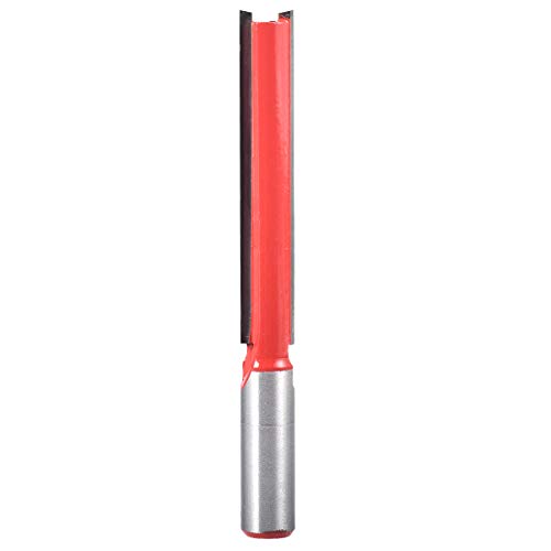 KATUR Langer gerader Fräser, 1/2" Schaft, 1/2" Breite, 3" Tiefe, Wolframcarbid, Gerader Schnitt von KATUR
