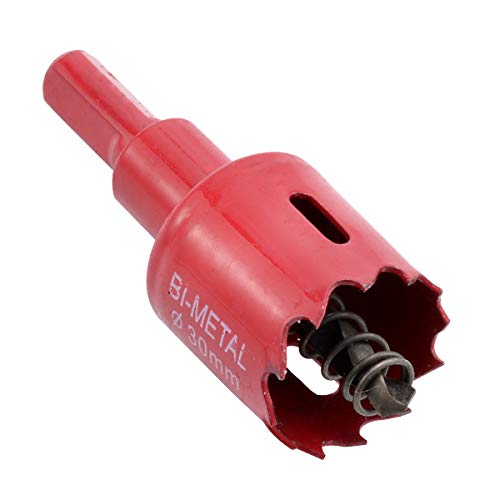KATUR Lochsäge für Holz, 30mm HSS Bi-Metall Lochschneider für Rohrentlüftung, separater Bohrer mit Sechskantschaft, glattes, schnelles Schneiden für Kunststoff, Sperrholz, Trockenbau, Gipskarton von KATUR