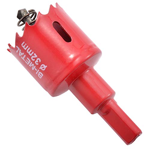 KATUR Lochsäge für Holz, 32mm HSS Bi-Metall Lochschneider für Rohrentlüftung, separater Bohrer mit Sechskantschaft, glattes, schnelles Schneiden für Kunststoff, Sperrholz, Trockenbau, Gipskarton von KATUR