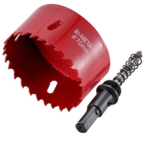 KATUR Lochsäge für Holz, 70mm HSS Bi-Metall Lochschneider für Rohrentlüftung, separater Bohrer mit Sechskantschaft, glattes, schnelles Schneiden für Kunststoff, Sperrholz, Trockenbau, Gipskarton KATUR Lochsäge für Holz, 70mm HSS Bi-Metall Lochschneider für Rohrentlüftung, separater Bohrer mit Sechskantschaft, glattes, schnelles Schneiden für Kunststoff, Sperrholz, Trockenbau, Gipskarton von KATUR