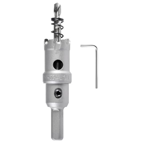 KATUR TCT Lochsäge Hartmetall-Bohrer 22mm, Wolframkarbid bestückter Lochbohrer, Hochleistungs-Industrie-Lochbohrer für Edelstahl, Metall, Eisen, Legierung, Kupfer, Holz, Kunststoffe KATUR TCT Lochsäge Hartmetall-Bohrer 22mm, Wolframkarbid bestückter Lochbohrer, Hochleistungs-Industrie-Lochbohrer für Edelstahl, Metall, Eisen, Legierung, Kupfer, Holz, Kunststoffe von KATUR