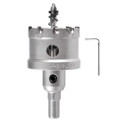 KATUR TCT Lochsäge Hartmetall-Bohrer 45mm, Wolframkarbid bestückter Lochbohrer, Hochleistungs-Industrie-Lochbohrer für Edelstahl, Metall, Eisen, Legierung, Kupfer, Holz, Kunststoffe KATUR TCT Lochsäge Hartmetall-Bohrer 45mm, Wolframkarbid bestückter Lochbohrer, Hochleistungs-Industrie-Lochbohrer für Edelstahl, Metall, Eisen, Legierung, Kupfer, Holz, Kunststoffe von KATUR