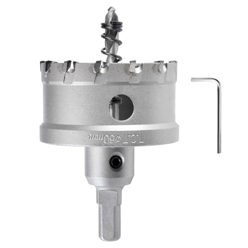 KATUR TCT Lochsäge Hartmetall-Bohrer 60mm, Wolframkarbid bestückter Lochbohrer, Hochleistungs-Industrie-Lochbohrer für Edelstahl, Metall, Eisen, Legierung, Kupfer, Holz, Kunststoffe KATUR TCT Lochsäge Hartmetall-Bohrer 60mm, Wolframkarbid bestückter Lochbohrer, Hochleistungs-Industrie-Lochbohrer für Edelstahl, Metall, Eisen, Legierung, Kupfer, Holz, Kunststoffe von KATUR