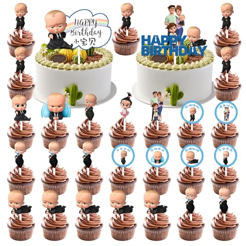 28-teilige Baby-Boss-Party-Kuchendekorationen, KATVVYE-Cartoon-Geburtstagskuchendekorationen, Dessertkucheneinsätze für Jungen und Mädchen, Partyzubehör-Dekorationen, Cupcake-Dekorationen für Kinderge 28-teilige Baby-Boss-Party-Kuchendekorationen, KATVVYE-Cartoon-Geburtstagskuchendekorationen, Dessertkucheneinsätze für Jungen und Mädchen, Partyzubehör-Dekorationen, Cupcake-Dekorationen für Kinderge von KATVVYE
