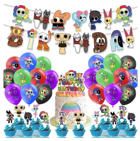 34pcs Dandy Party Ballon Dekoration, Horrorspiel Thema Party Dekoration, Geburtstag Dekoration Set, Dandy Ballon Alles Gute zum Geburtstag Banner, Dandy World Kuchen Dekoration, Geeignet für Kinder Da 34pcs Dandy Party Ballon Dekoration, Horrorspiel Thema Party Dekoration, Geburtstag Dekoration Set, Dandy Ballon Alles Gute zum Geburtstag Banner, Dandy World Kuchen Dekoration, Geeignet für Kinder Da von KATVVYE
