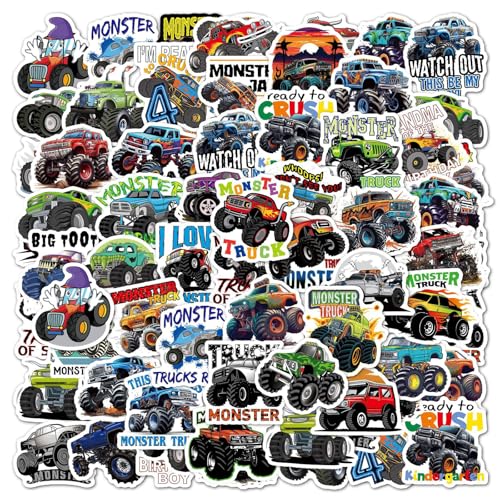 Monster-Truck-Aufkleber-Set, coole Monster-Truck-Aufkleber, wasserdicht, Graffiti-Vinyl-Aufkleber für Kinder, Teenager, Erwachsene, Laptops, Skateboards, Wasserflaschen, Fahrradhelme, Gepäck, 100 Monster-Truck-Aufkleber-Set, coole Monster-Truck-Aufkleber, wasserdicht, Graffiti-Vinyl-Aufkleber für Kinder, Teenager, Erwachsene, Laptops, Skateboards, Wasserflaschen, Fahrradhelme, Gepäck, 100 von KATVVYE