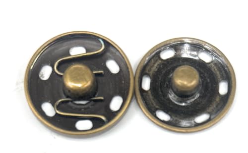 Große Druckknöpfe zum Aufnähen, Bronze, 21 mm, 4 Knöpfe Große Druckknöpfe zum Aufnähen, Bronze, 21 mm, 4 Knöpfe von KATZ TRIMMING