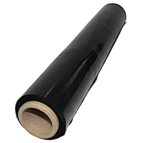 500mm Stretchfolie Umzugsfolie Palettenfolie Verpackungsfolie Wickelfolie Strech (schwarz / 23 µm / 1,5kg pro Rolle) von KAUFDACH Alles für dein Dach