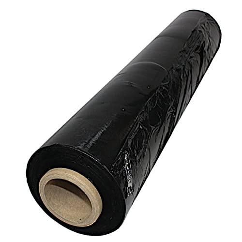 500mm Stretchfolie Umzugsfolie Palettenfolie Verpackungsfolie Wickelfolie Strech (schwarz / 23 µm / 3,0kg pro Rolle) von KAUFDACH Alles für dein Dach