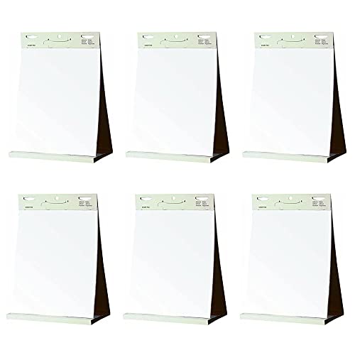 KAV Flipchart-Papierblock, selbstklebend, perforiert, 20 Blatt, für Büro, Präsentation, Restaurant, Schule, Zuhause und Küche – 70 g/m² Papier, 58,5 x 50 cm, 6 Stück von KAV