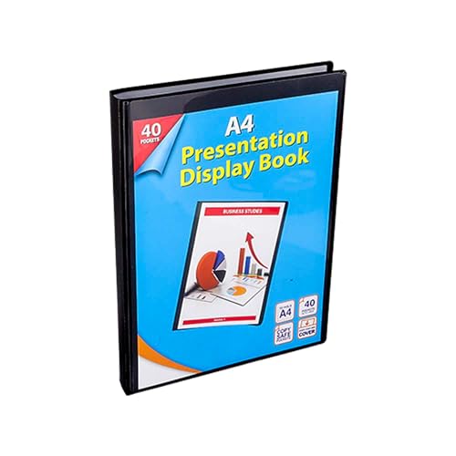 KAV Präsentations-Sichtbuch, A4, 40 Hüllen, 80 Ansichten, säurefrei, kopiersicher, langlebiges PP-Material, Dokumentenmappe, 1 Stück von KAV