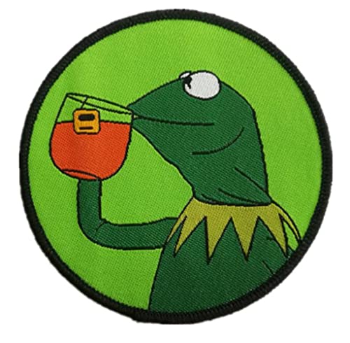 Bestickter Aufnäher mit Froschmotiv von Kermit None My Business Frosch zum Segeln von Tee direkt an die haarige Position für Hemden, Jeans, Jacken, Hüte Bestickter Aufnäher mit Froschmotiv von Kermit None My Business Frosch zum Segeln von Tee direkt an die haarige Position für Hemden, Jeans, Jacken, Hüte von KAWADU