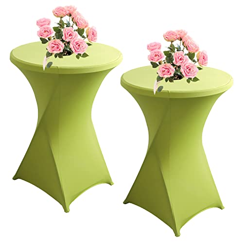 KAYBTNT 2er Set Stehtisch Hussen für Bistrotisch, Spandex Stretch Stehtischhussen, Tischhussen für Stehtische Ø 60-80cm, Elegante Tischdecke für Bankett Hochzeit Geburtstag Party,Green b,80x110cm KAYBTNT 2er Set Stehtisch Hussen für Bistrotisch, Spandex Stretch Stehtischhussen, Tischhussen für Stehtische Ø 60-80cm, Elegante Tischdecke für Bankett Hochzeit Geburtstag Party,Green b,80x110cm von KAYBTNT