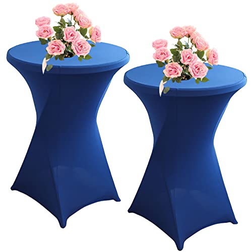 KAYBTNT 2er Set Stehtisch Hussen für Bistrotisch, Spandex Stretch Stehtischhussen, Tischhussen für Stehtische Ø 60-80cm, Elegante Tischdecke für Bankett Hochzeit Geburtstag Party,Royal Blue,80x110cm KAYBTNT 2er Set Stehtisch Hussen für Bistrotisch, Spandex Stretch Stehtischhussen, Tischhussen für Stehtische Ø 60-80cm, Elegante Tischdecke für Bankett Hochzeit Geburtstag Party,Royal Blue,80x110cm von KAYBTNT