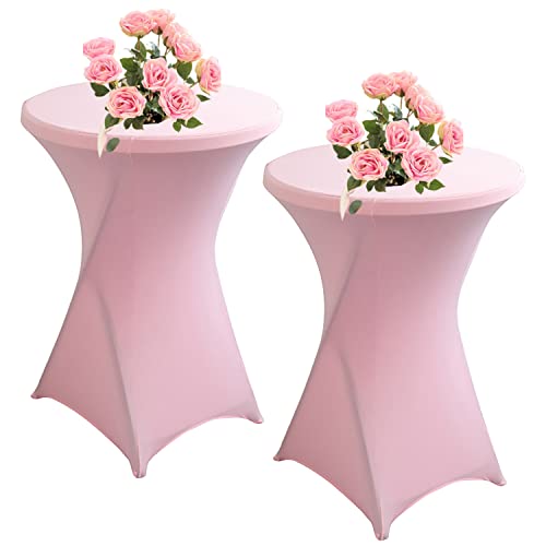 KAYBTNT 2er Set Stehtisch Hussen für Bistrotisch, Spandex Stretch Stehtischhussen, Tischhussen für Stehtische Ø 60-80cm, Elegante Tischdecke für Bankett Hochzeit Geburtstag Party,Rosa,80x110cm KAYBTNT 2er Set Stehtisch Hussen für Bistrotisch, Spandex Stretch Stehtischhussen, Tischhussen für Stehtische Ø 60-80cm, Elegante Tischdecke für Bankett Hochzeit Geburtstag Party,Rosa,80x110cm von KAYBTNT