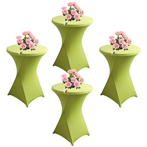 KAYBTNT 4er Set Stehtisch Hussen, Spandex Stretch Stehtischhussen für Bistrotisch, Tischhussen für Stehtische Ø 60-80cm, Elegante Tischdecke für Bankett Hochzeit Geburtstag Party,Green b,60x110cm KAYBTNT 4er Set Stehtisch Hussen, Spandex Stretch Stehtischhussen für Bistrotisch, Tischhussen für Stehtische Ø 60-80cm, Elegante Tischdecke für Bankett Hochzeit Geburtstag Party,Green b,60x110cm von KAYBTNT