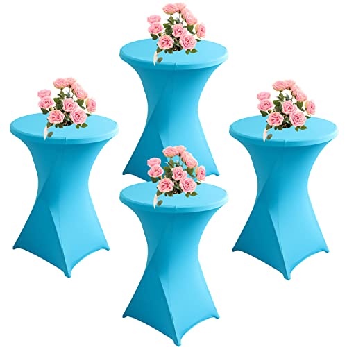 KAYBTNT 4er Set Stehtisch Hussen, Spandex Stretch Stehtischhussen für Bistrotisch, Tischhussen für Stehtische Ø 60-80cm, Elegante Tischdecke für Bankett Hochzeit Geburtstag Party,Blau,80x110cm KAYBTNT 4er Set Stehtisch Hussen, Spandex Stretch Stehtischhussen für Bistrotisch, Tischhussen für Stehtische Ø 60-80cm, Elegante Tischdecke für Bankett Hochzeit Geburtstag Party,Blau,80x110cm von KAYBTNT