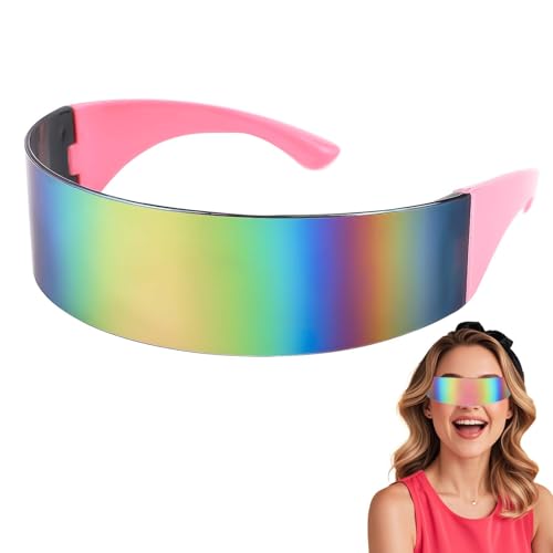 Futuristische Sonnenbrille Partybrille Rave Space Brille Sonnenbrille - Modische futuristische Sonnenbrille aus hochwertigem Kunststoff - Leicht, bequem, auffällig - Ideal für Partys, Fotoshootings von KAYLRE