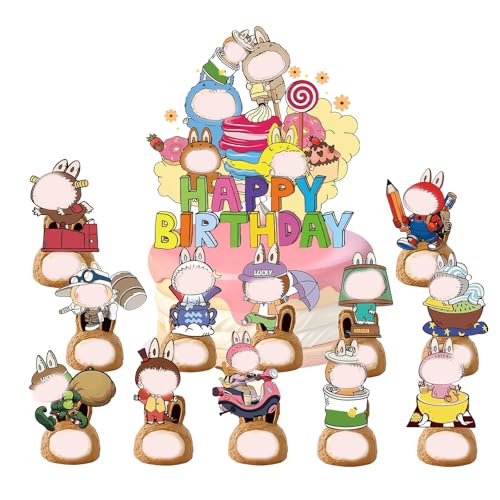 Kuchenaufsätze "Happy Birthday", 25-teiliges Themen-Kuchendekorationsset für Geburtstagsfeiern, personalisierte Kuchendekorationen für Kinder und Erwachsene, Deko-Picks, Partyzubehör Kuchenaufsätze "Happy Birthday", 25-teiliges Themen-Kuchendekorationsset für Geburtstagsfeiern, personalisierte Kuchendekorationen für Kinder und Erwachsene, Deko-Picks, Partyzubehör von KAZGVN