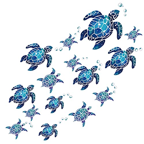 KAZITOO 15 Stück Meeresschildkröten-Vinyl-Wandaufkleber, blaue Unterwasserschildkröte unter dem Meer, wasserdichte Schildkrötenblasen-Aufkleber für Badezimmer, Schlafzimmer, Wohnzimmer, Toilette, Kind KAZITOO 15 Stück Meeresschildkröten-Vinyl-Wandaufkleber, blaue Unterwasserschildkröte unter dem Meer, wasserdichte Schildkrötenblasen-Aufkleber für Badezimmer, Schlafzimmer, Wohnzimmer, Toilette, Kind von KAZITOO