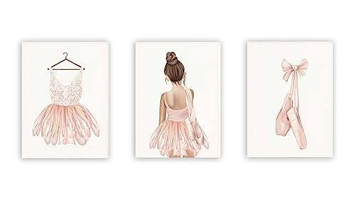 Ballett-Wand-Kunst, Ballerina-Zitat, Poster, Kinderzimmer, Leinwandgemälde, rosa Tanzschuhe, Druck, nordisches Bild, Mädchen-Schlafzimmer-Dekor, ohne Rahmen von KAnduo