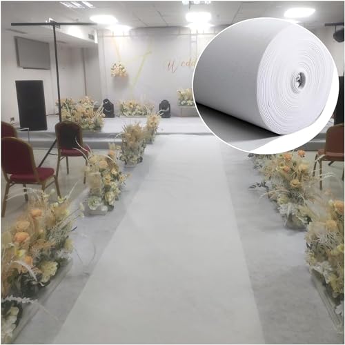 KAnduo Gangläufer for Hochzeiten, Bühnenteppiche for Kirche, Strand, Geburtstag, glatter, schneidbarer Ausstellungsteppich, 2 mm dick Partyteppich(1.5x20m) von KAnduo