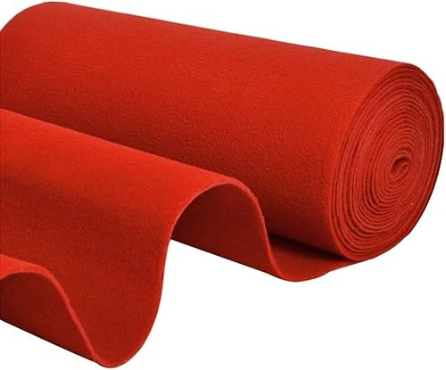 KAnduo Gangläufer for Hochzeitszeremonie, Dicker Teppich, Langer Rollteppich in Hollywood-Rot, 5,5 mm, anpassbar Partyteppich(1.5x10m) von KAnduo