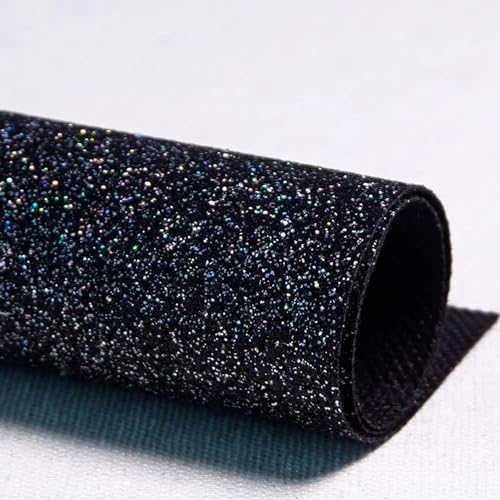 KAnduo Hochzeits-Gangläufer, glitzernde Party-Dekoration for drinnen und draußen, schneidbarer Einweg-Teppich for Abschlussfeiern Partyteppich(Black,1.2x30m) von KAnduo