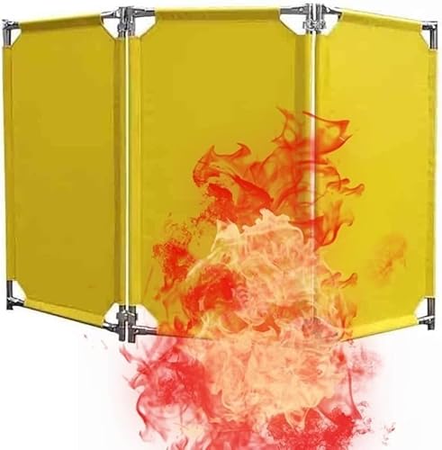 KAnduo Schweißschirm mit Rahmen - Schweißvorhangschirme Flammhemmender Vinyl-Schweißschutzschirm(58x110 cm) von KAnduo
